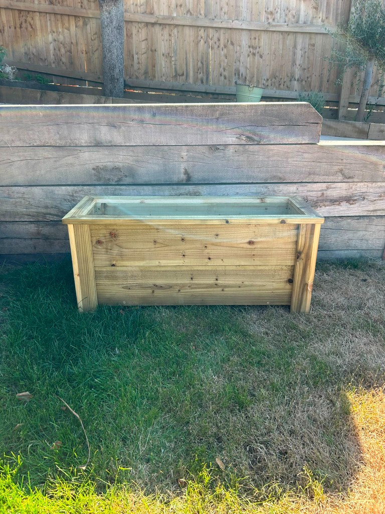 Handmade wooden planter box